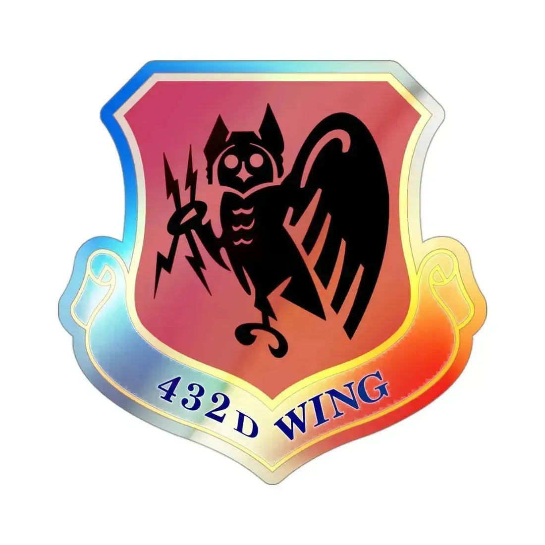 432d Wing (U.S. Air Force) Holographic STICKER Die-Cut Vinyl Decal 3 Inch Holographic - The Sticker Space