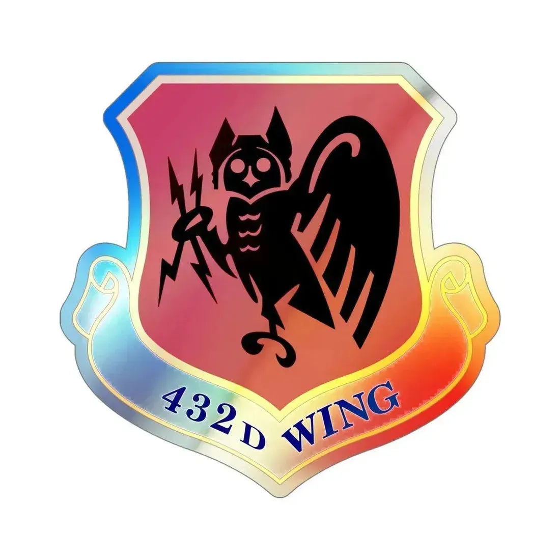 432d Wing (U.S. Air Force) Holographic STICKER Die-Cut Vinyl Decal 5 Inch Holographic - The Sticker Space