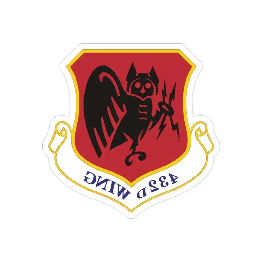 432d Wing (U.S. Air Force) REVERSE PRINT Transparent Die-Cut STICKER 2 Inch Die-Cut Transparent - The Sticker Space