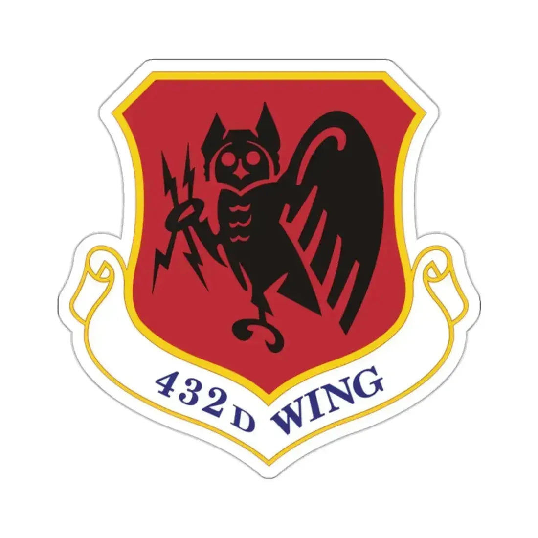 432d Wing (U.S. Air Force) STICKER Vinyl Kiss-Cut Decal 2 Inch White - The Sticker Space