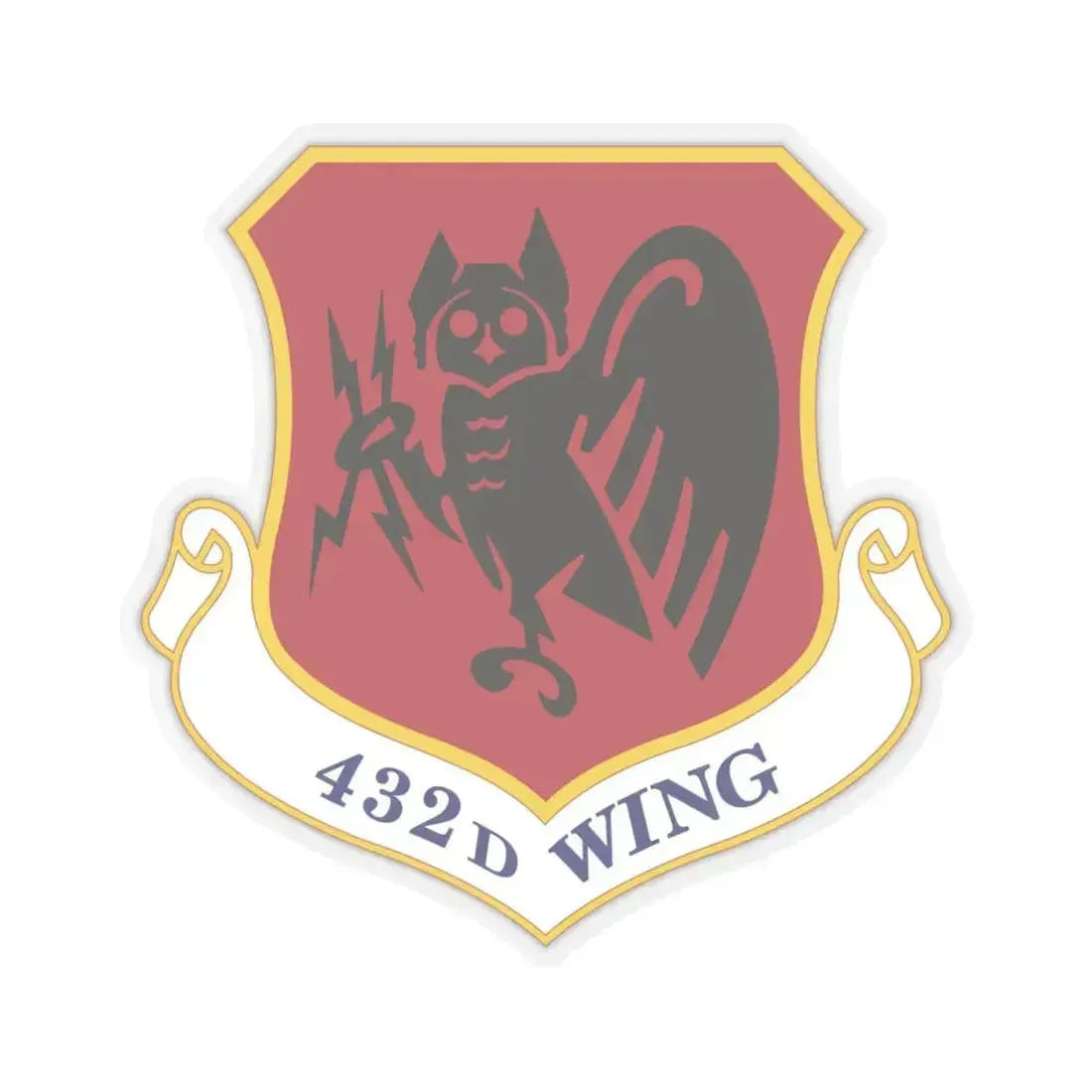432d Wing (U.S. Air Force) STICKER Vinyl Kiss-Cut Decal 4 Inch Transparent - The Sticker Space