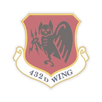 432d Wing (U.S. Air Force) STICKER Vinyl Kiss-Cut Decal 4 Inch Transparent - The Sticker Space