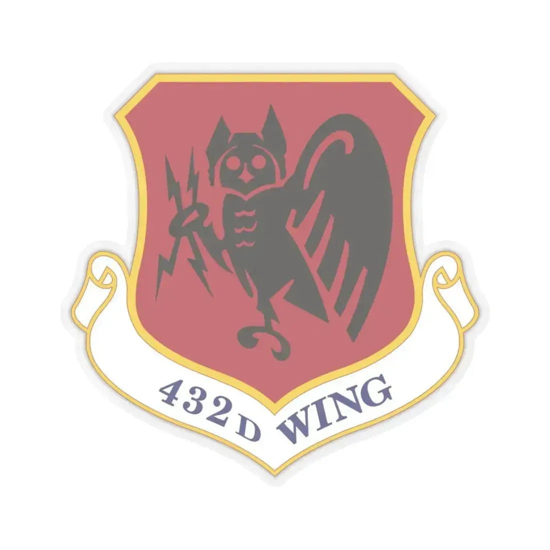 432d Wing (U.S. Air Force) STICKER Vinyl Kiss-Cut Decal 6 Inch Transparent - The Sticker Space