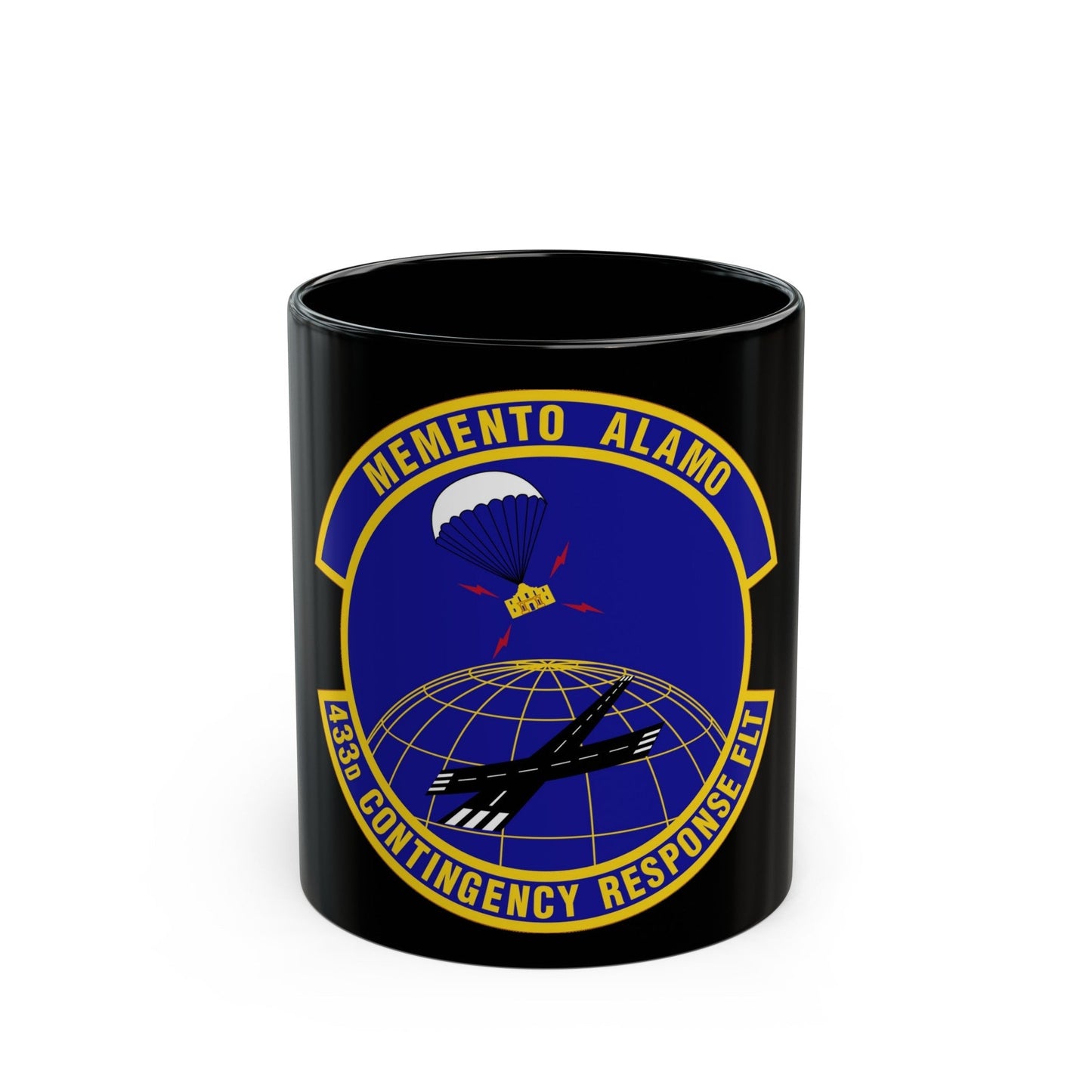 433 Contingency Response Flight AFRC (U.S. Air Force) Black Coffee Mug-11oz-The Sticker Space