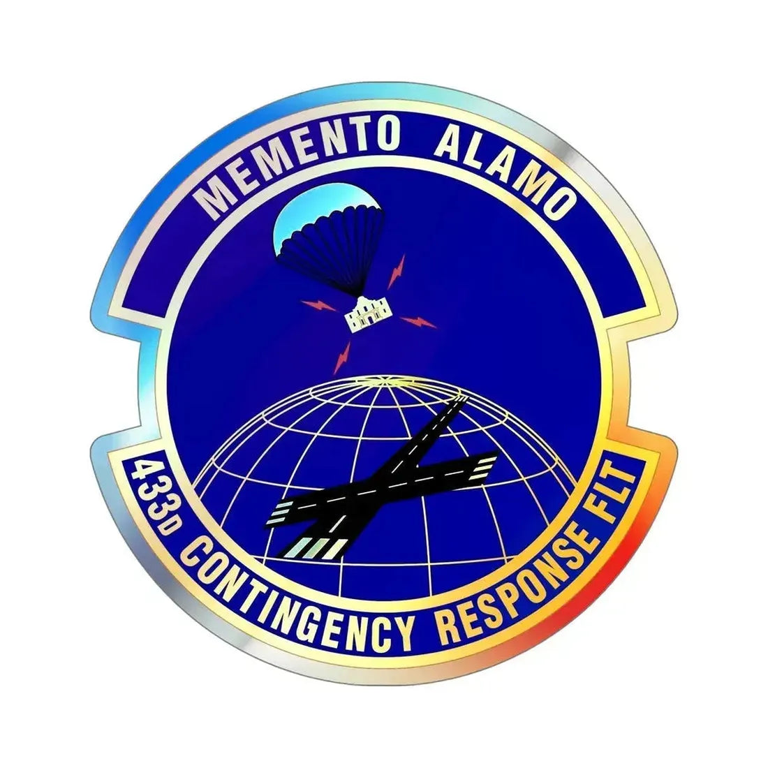 433 Contingency Response Flight AFRC (U.S. Air Force) Holographic STICKER Die-Cut Vinyl Decal 6 Inch Holographic - The Sticker Space