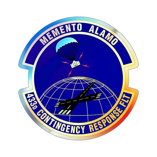 433 Contingency Response Flight AFRC (U.S. Air Force) Holographic STICKER Die-Cut Vinyl Decal 6 Inch Holographic - The Sticker Space