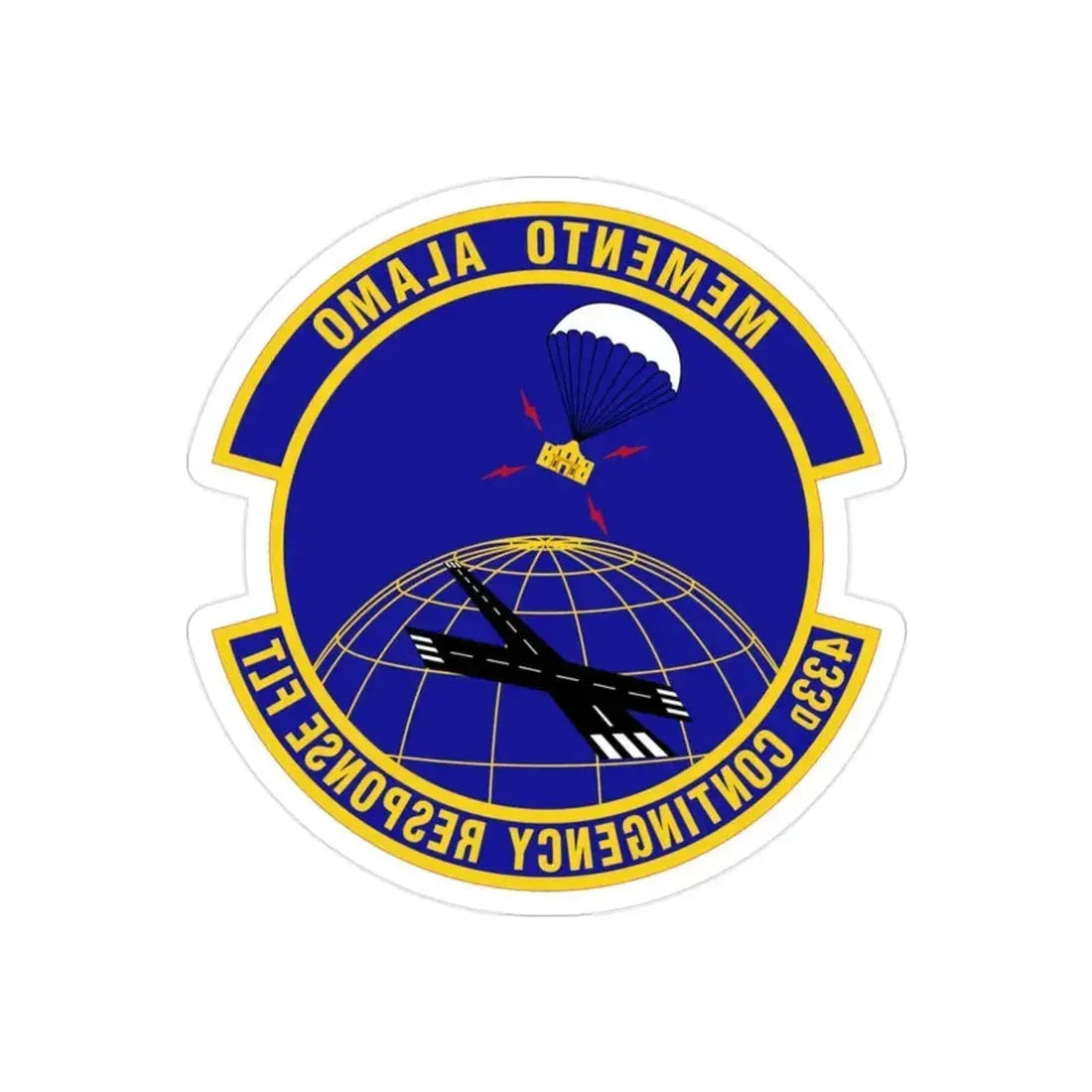 433 Contingency Response Flight AFRC (U.S. Air Force) REVERSE PRINT Transparent Die-Cut STICKER 2 Inch Die-Cut Transparent - The Sticker Space