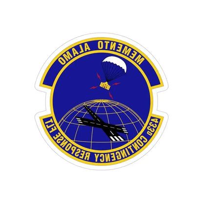 433 Contingency Response Flight AFRC (U.S. Air Force) REVERSE PRINT Transparent Die-Cut STICKER 5 Inch Die-Cut Transparent - The Sticker Space