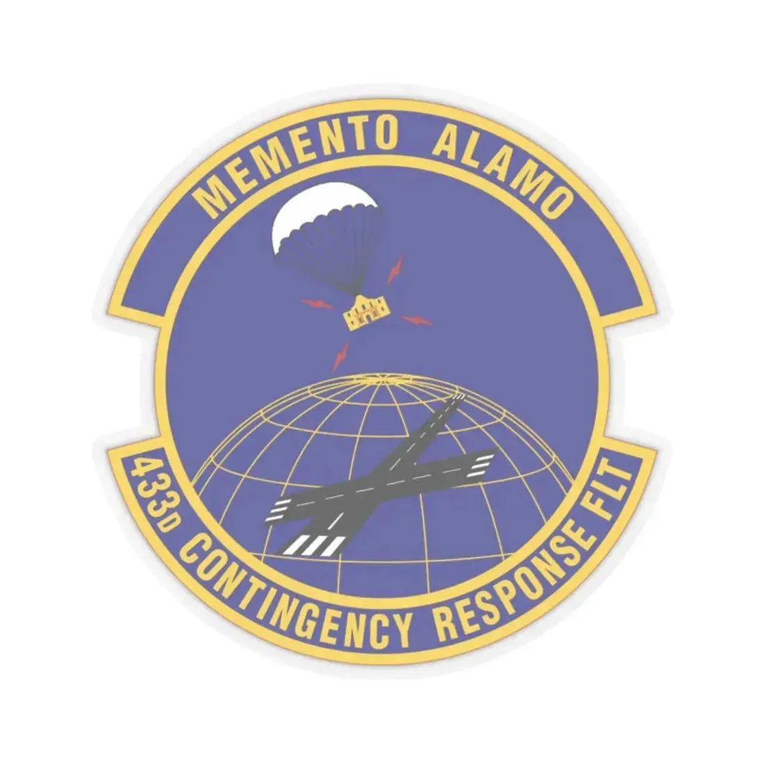 433 Contingency Response Flight AFRC (U.S. Air Force) STICKER Vinyl Kiss-Cut Decal 2 Inch Transparent - The Sticker Space