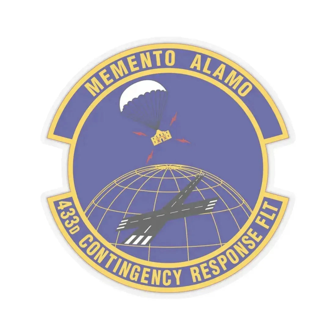 433 Contingency Response Flight AFRC (U.S. Air Force) STICKER Vinyl Kiss-Cut Decal 3 Inch Transparent - The Sticker Space