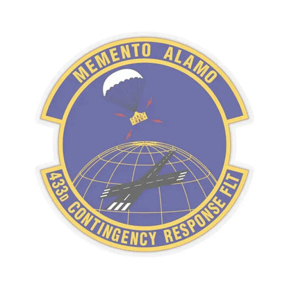 433 Contingency Response Flight AFRC (U.S. Air Force) STICKER Vinyl Kiss-Cut Decal 3 Inch Transparent - The Sticker Space
