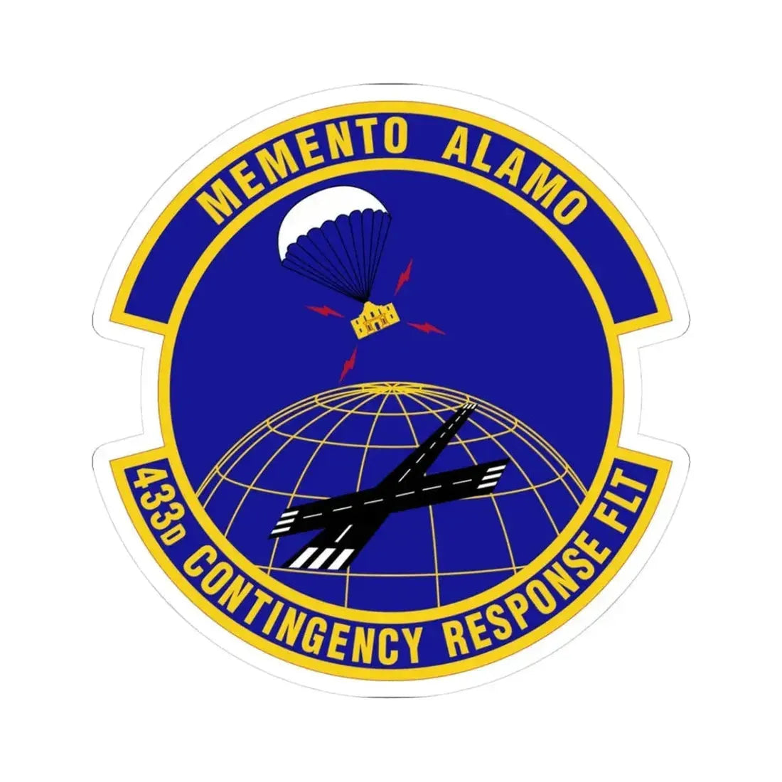433 Contingency Response Flight AFRC (U.S. Air Force) STICKER Vinyl Kiss-Cut Decal 3 Inch White - The Sticker Space
