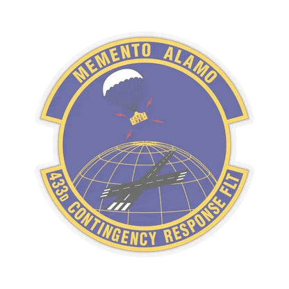 433 Contingency Response Flight AFRC (U.S. Air Force) STICKER Vinyl Kiss-Cut Decal 4 Inch Transparent - The Sticker Space