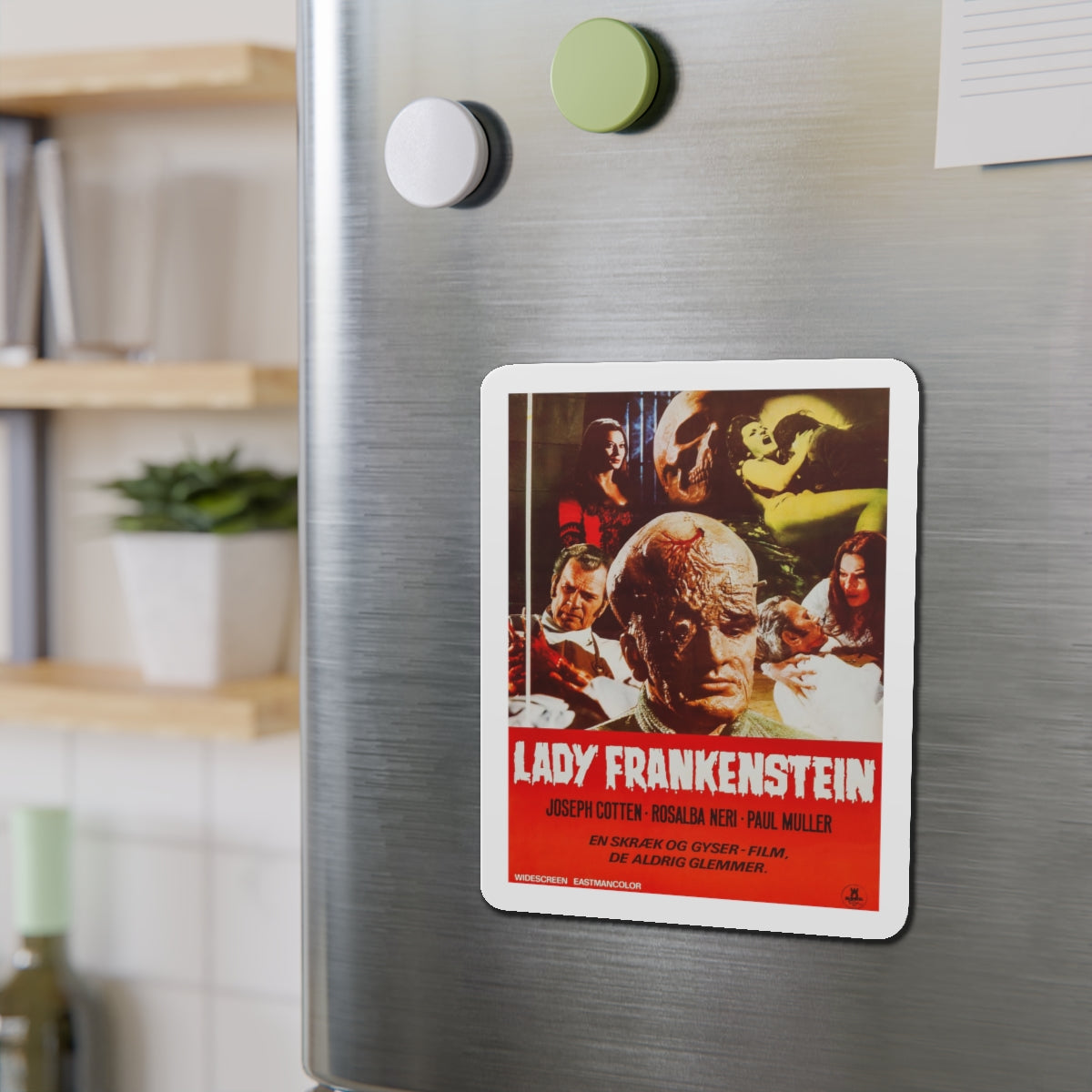 LADY FRANKENSTEIN (DANISH) 1971 Movie Poster - Refrigerator Magnet-The Sticker Space