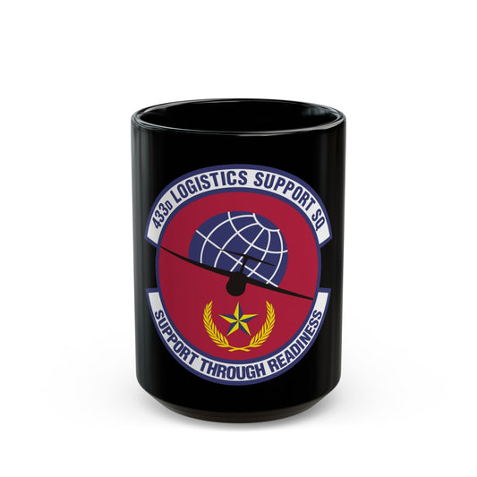 433d Logistics Support Squadron (U.S. Air Force) Black Coffee Mug-15oz-The Sticker Space