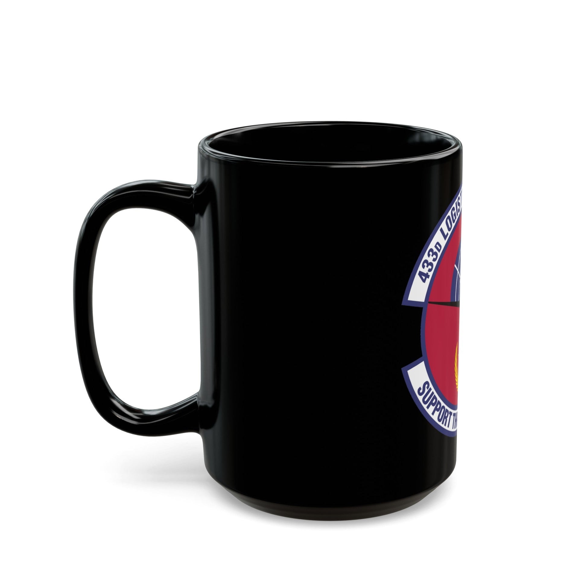 433d Logistics Support Squadron (U.S. Air Force) Black Coffee Mug-The Sticker Space