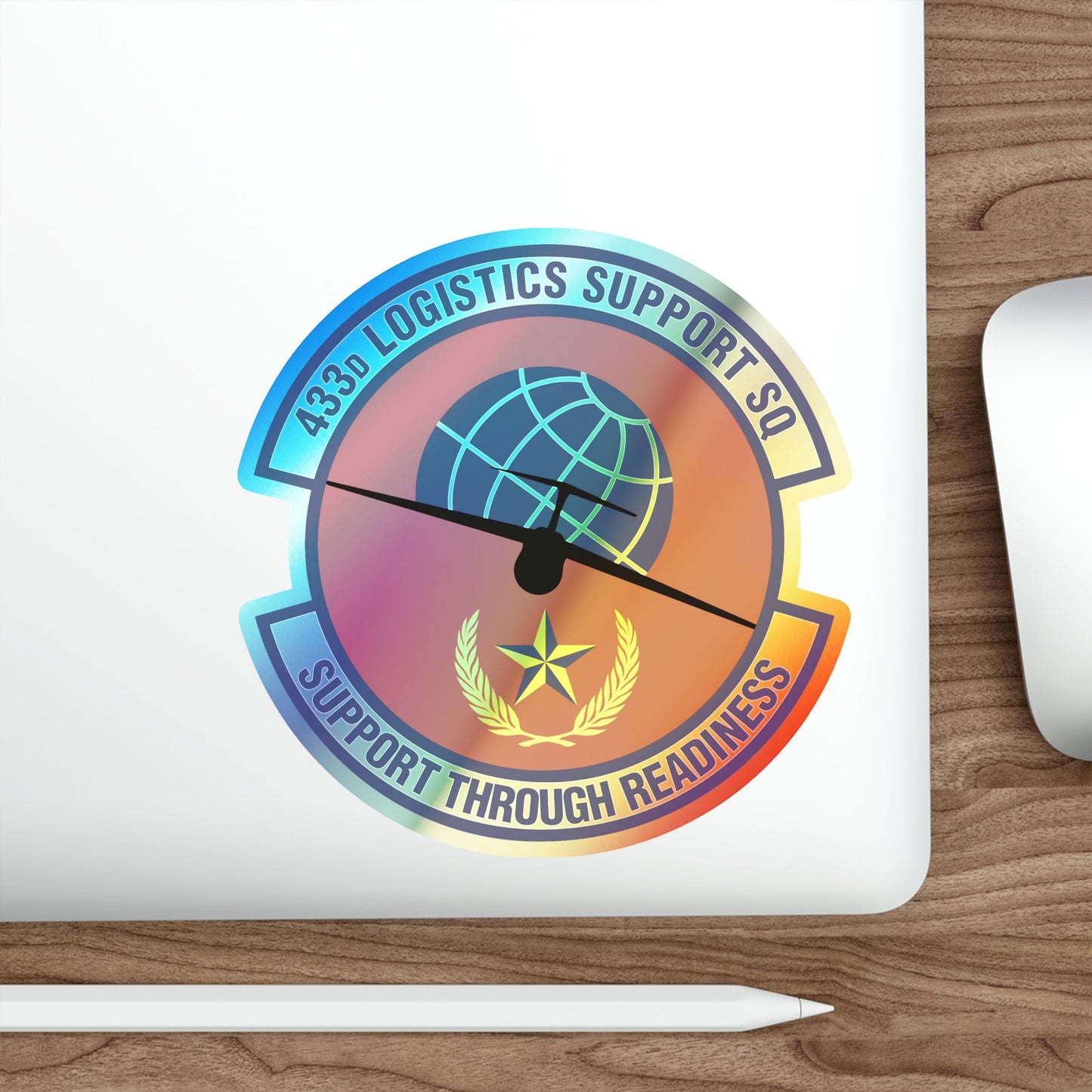 433d Logistics Support Squadron (U.S. Air Force) Holographic STICKER Die-Cut Vinyl Decal-The Sticker Space