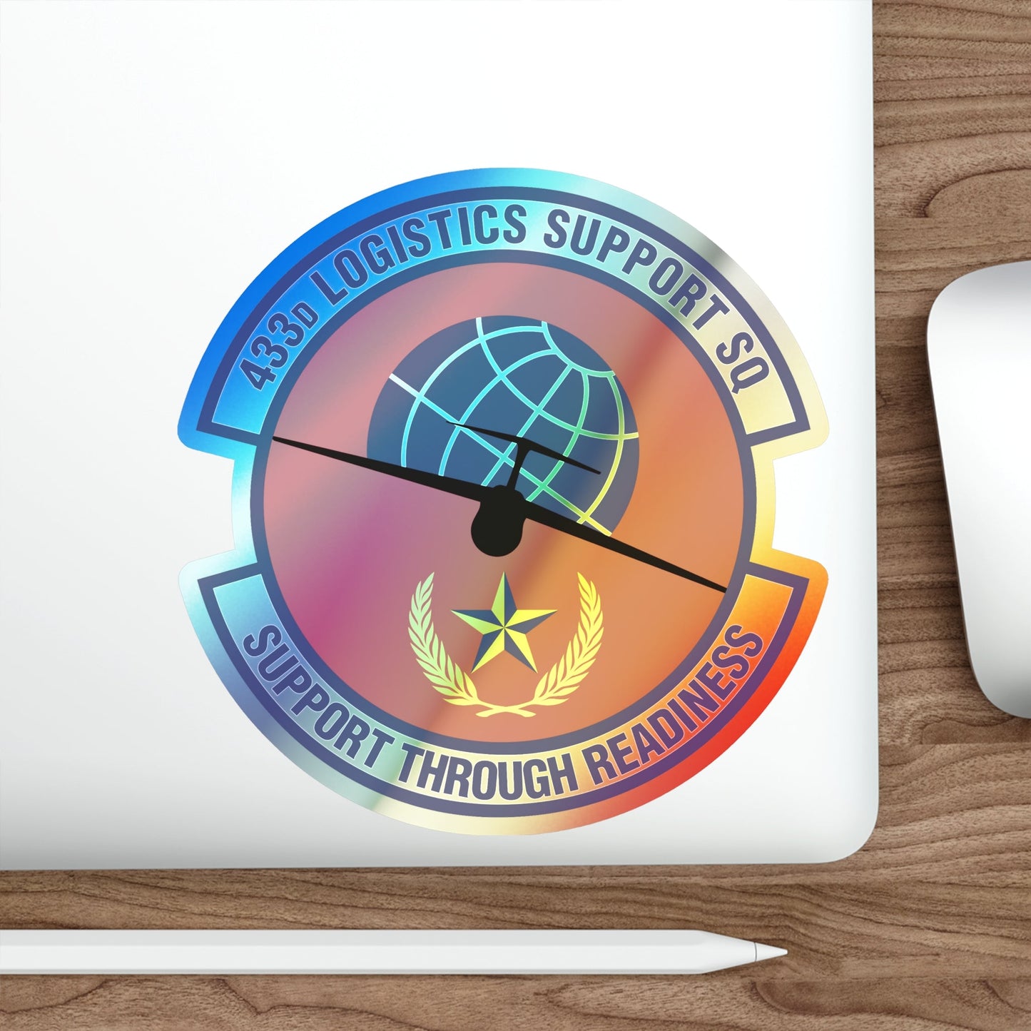 433d Logistics Support Squadron (U.S. Air Force) Holographic STICKER Die-Cut Vinyl Decal-The Sticker Space