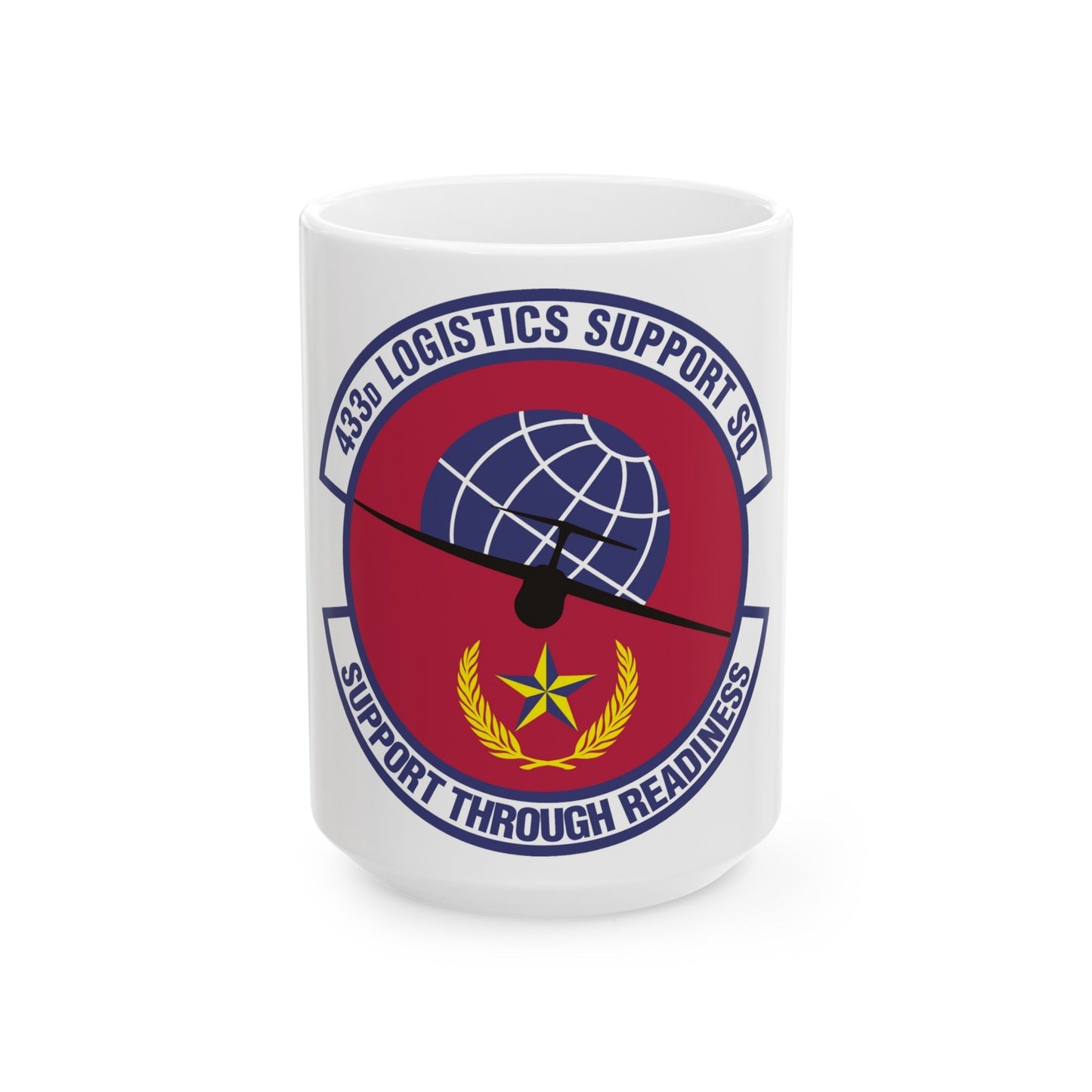 433d Logistics Support Squadron (U.S. Air Force) White Coffee Mug-15oz-The Sticker Space