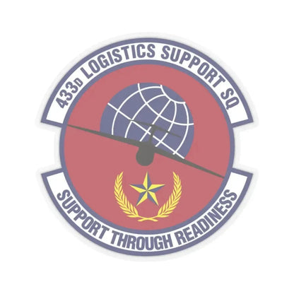 433d Logistics Support Squadron (U.S. Air Force) STICKER Vinyl Kiss-Cut Decal 2 Inch Transparent - The Sticker Space