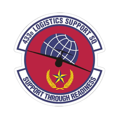 433d Logistics Support Squadron (U.S. Air Force) STICKER Vinyl Kiss-Cut Decal 6 Inch White - The Sticker Space