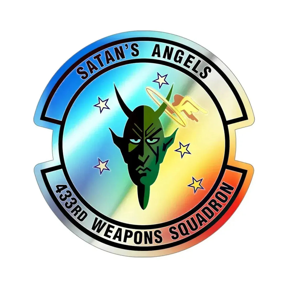 433d Weapons Squadron (U.S. Air Force) Holographic STICKER Die-Cut Vinyl Decal 4 Inch Holographic - The Sticker Space