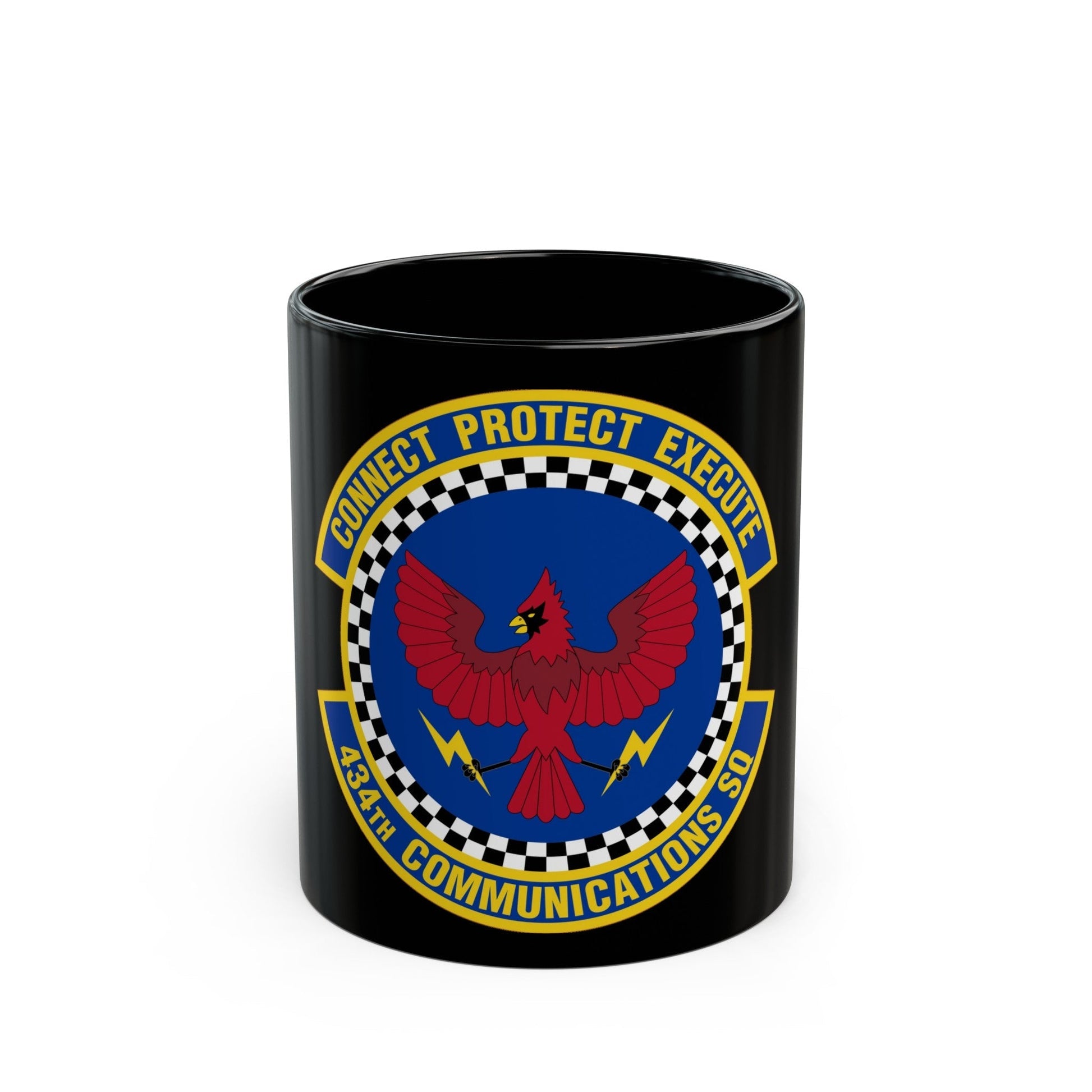 434 Communications Squadron AFRC (U.S. Air Force) Black Coffee Mug-11oz-The Sticker Space