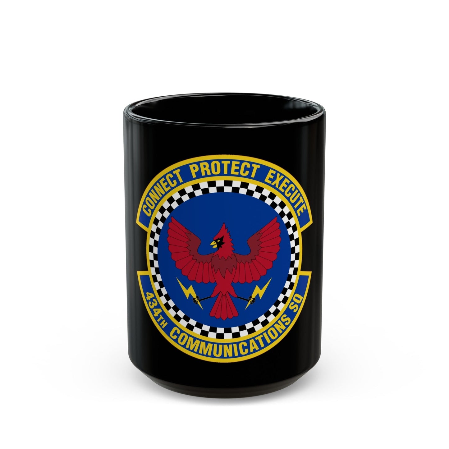 434 Communications Squadron AFRC (U.S. Air Force) Black Coffee Mug-15oz-The Sticker Space