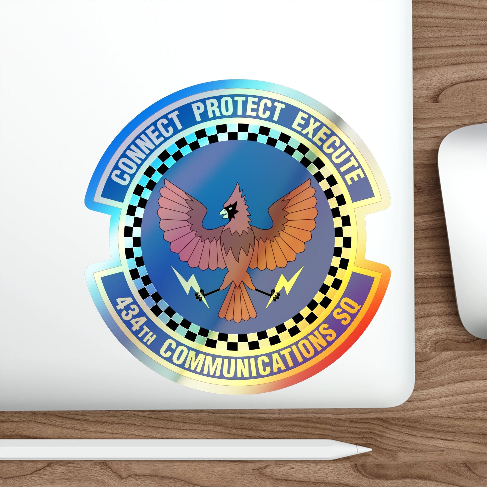 434 Communications Squadron AFRC (U.S. Air Force) Holographic STICKER Die-Cut Vinyl Decal-The Sticker Space