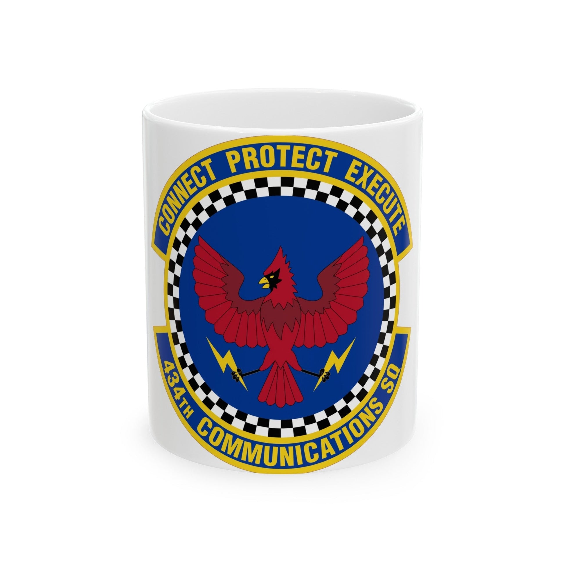 434 Communications Squadron AFRC (U.S. Air Force) White Coffee Mug-11oz-The Sticker Space