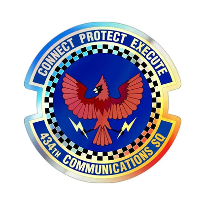 434 Communications Squadron AFRC (U.S. Air Force) Holographic STICKER Die-Cut Vinyl Decal - The Sticker Space