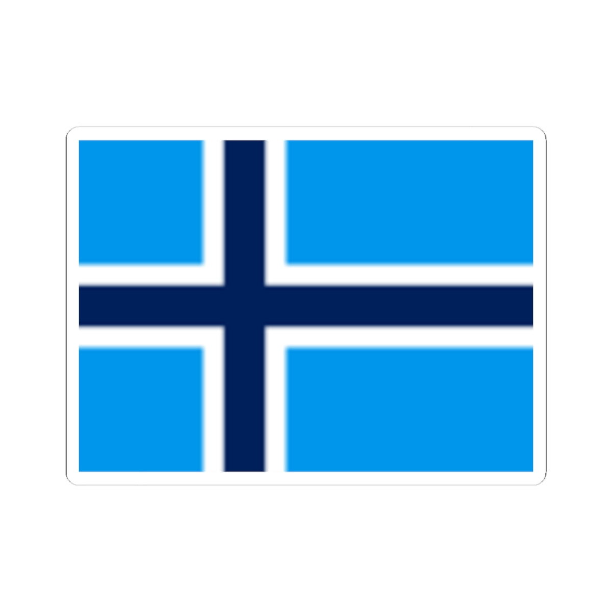 Fictional flag of Svalbard (Norway) STICKER Vinyl Kiss-Cut Decal