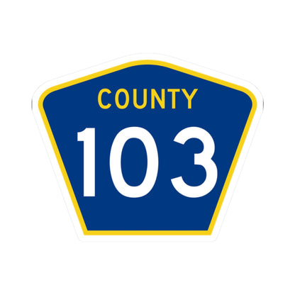 County 103 MN (Minnesota) (Road Sign) STICKER Vinyl Kiss-Cut Decal