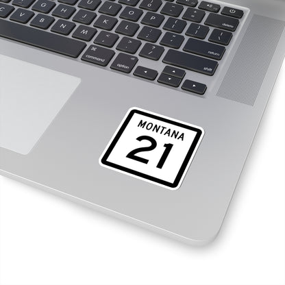 MT-21 (Montana) (Road Sign) STICKER Vinyl Kiss-Cut Decal