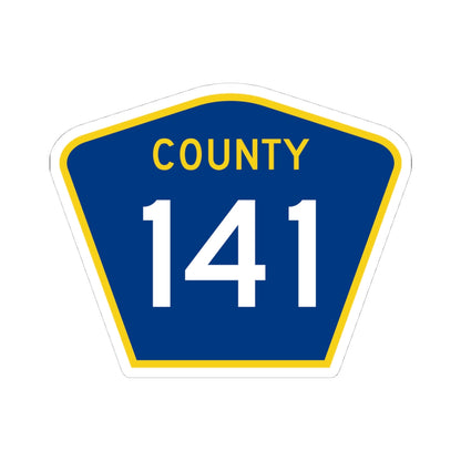 County 141 MN (Minnesota) (Road Sign) STICKER Vinyl Kiss-Cut Decal