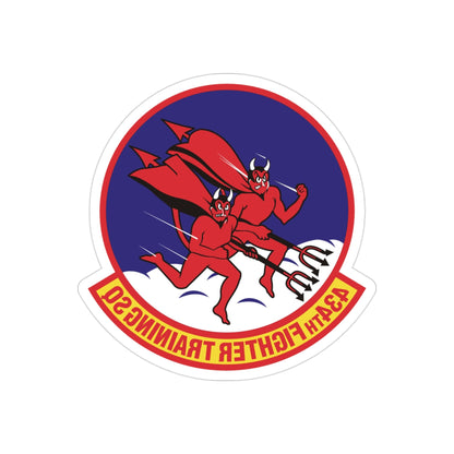 434th Fighter Training Squadron (U.S. Air Force) REVERSE PRINT Transparent STICKER-3" × 3"-The Sticker Space