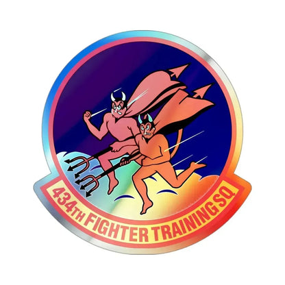 434th Fighter Training Squadron (U.S. Air Force) Holographic STICKER Die-Cut Vinyl Decal 3 Inch Holographic - The Sticker Space
