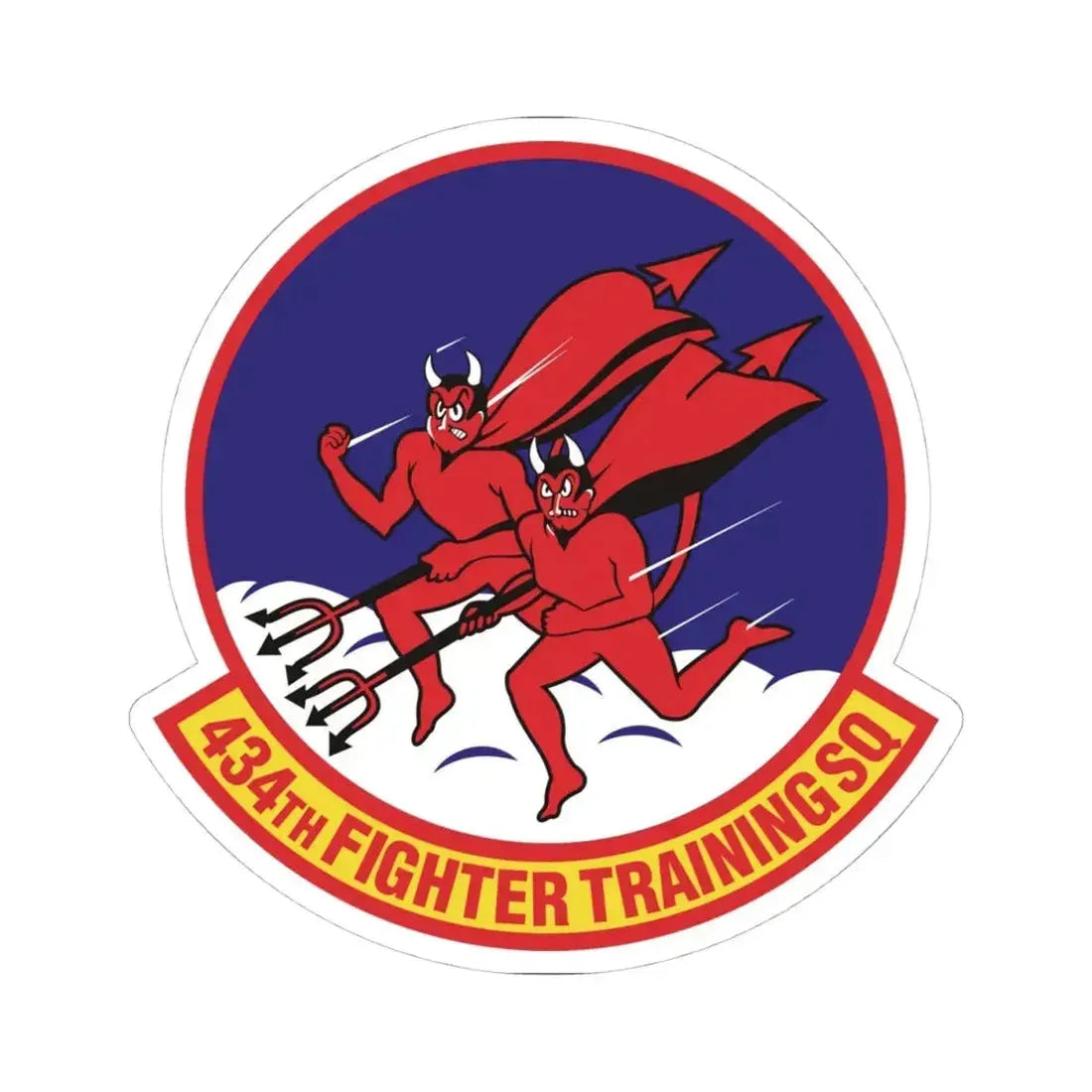 434th Fighter Training Squadron (U.S. Air Force) STICKER Vinyl Kiss-Cut Decal 4 Inch White - The Sticker Space