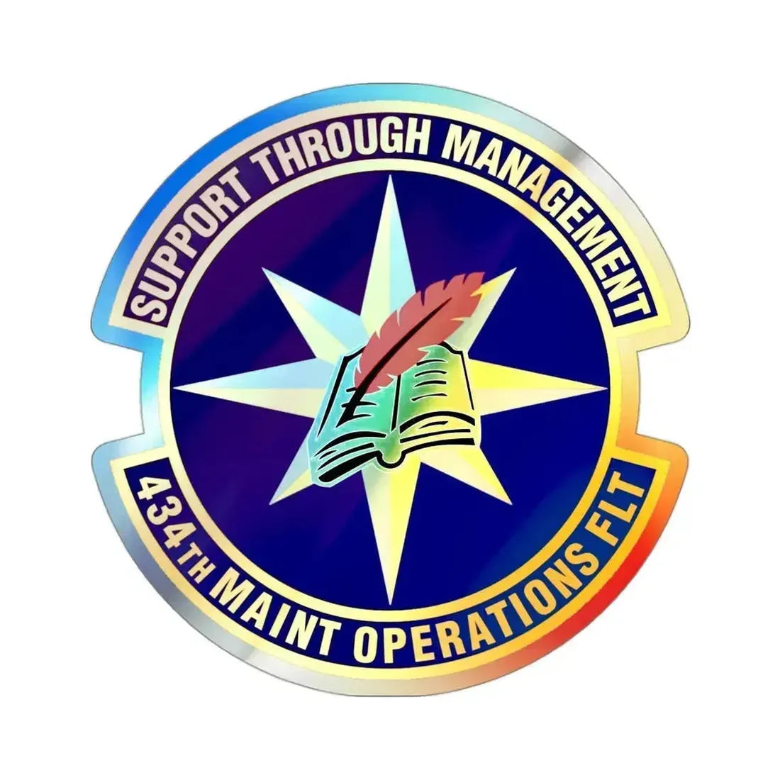 434th Maintenance Operations Flight (U.S. Air Force) Holographic STICKER Die-Cut Vinyl Decal 3 Inch Holographic - The Sticker Space