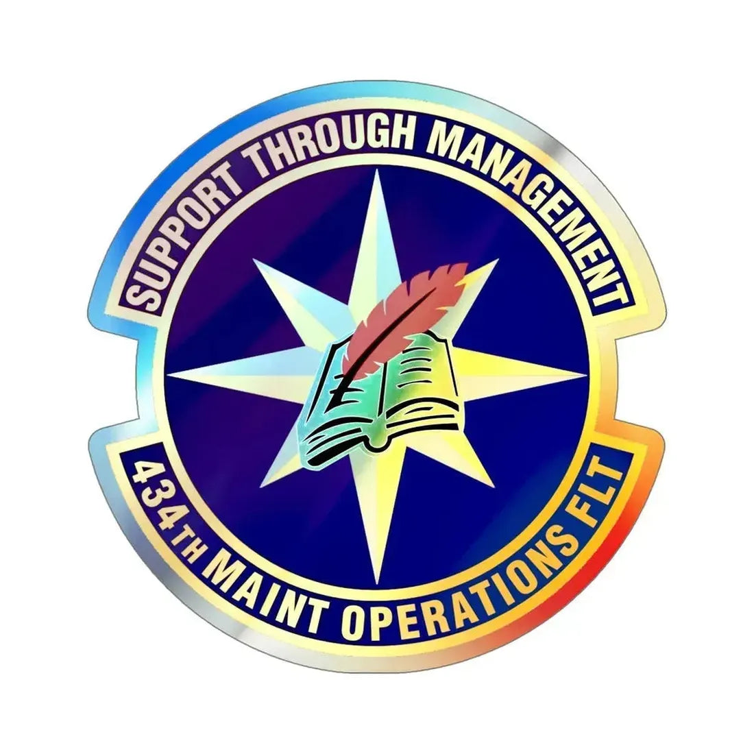 434th Maintenance Operations Flight (U.S. Air Force) Holographic STICKER Die-Cut Vinyl Decal 5 Inch Holographic - The Sticker Space
