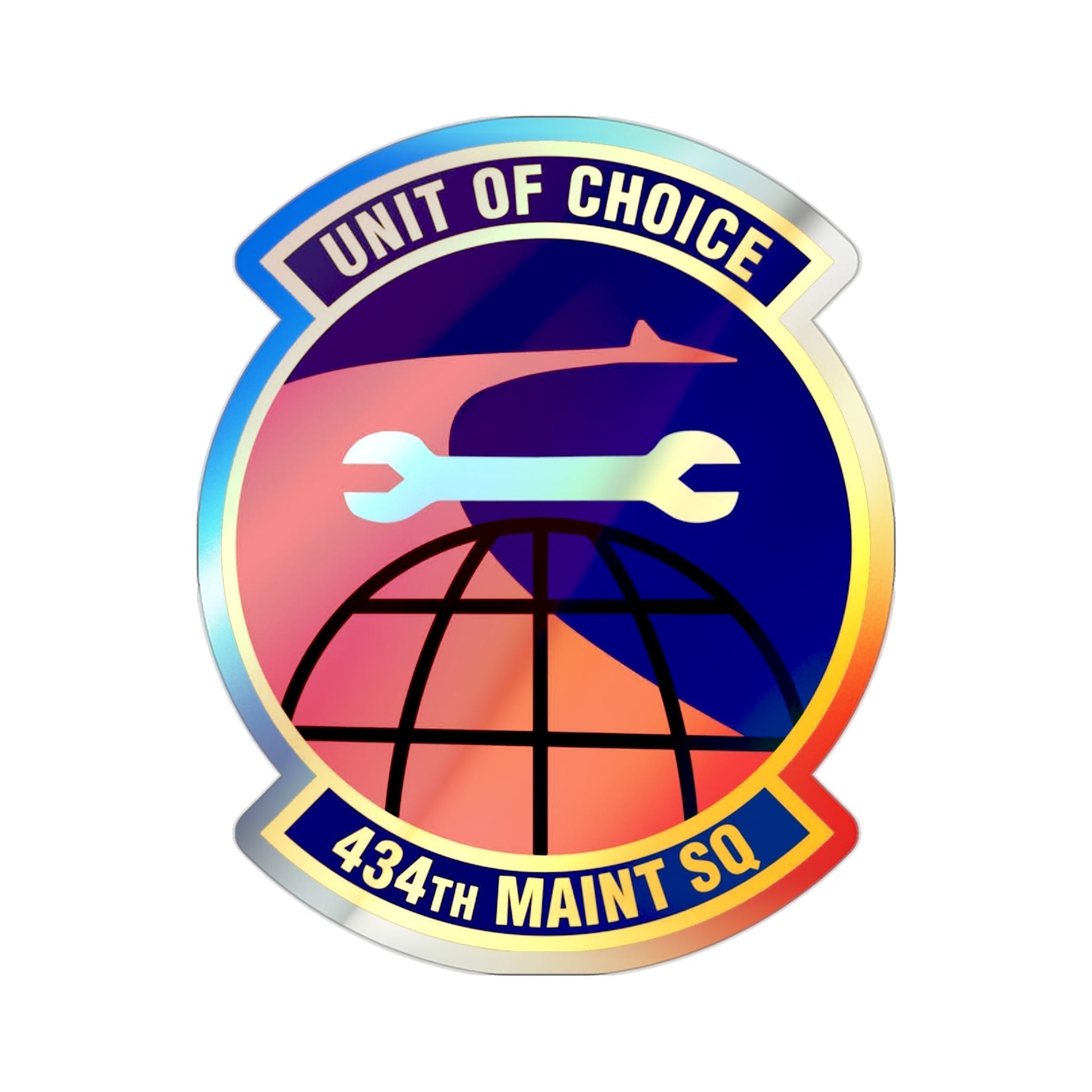 434th Maintenance Squadron (U.S. Air Force) Holographic STICKER Die-Cut Vinyl Decal-2 Inch-The Sticker Space