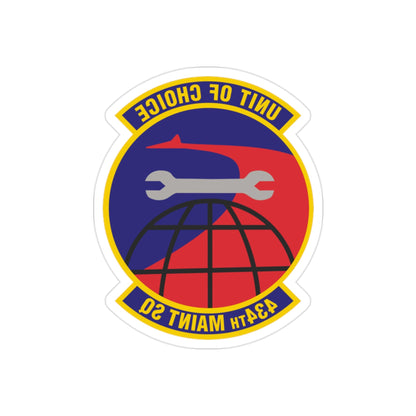 434th Maintenance Squadron (U.S. Air Force) REVERSE PRINT Transparent STICKER-2" × 2"-The Sticker Space