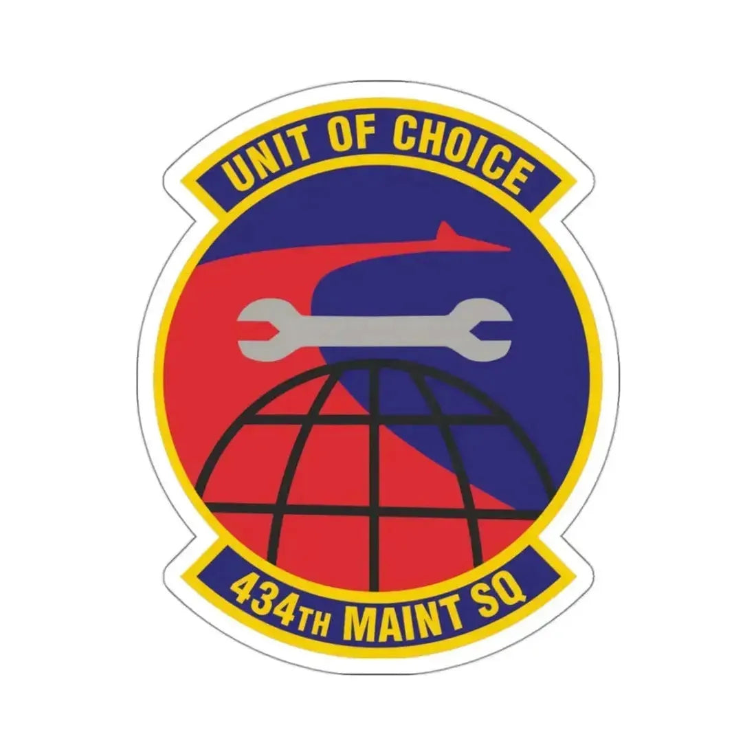 434th Maintenance Squadron (U.S. Air Force) STICKER Vinyl Kiss-Cut Decal 3 Inch White - The Sticker Space