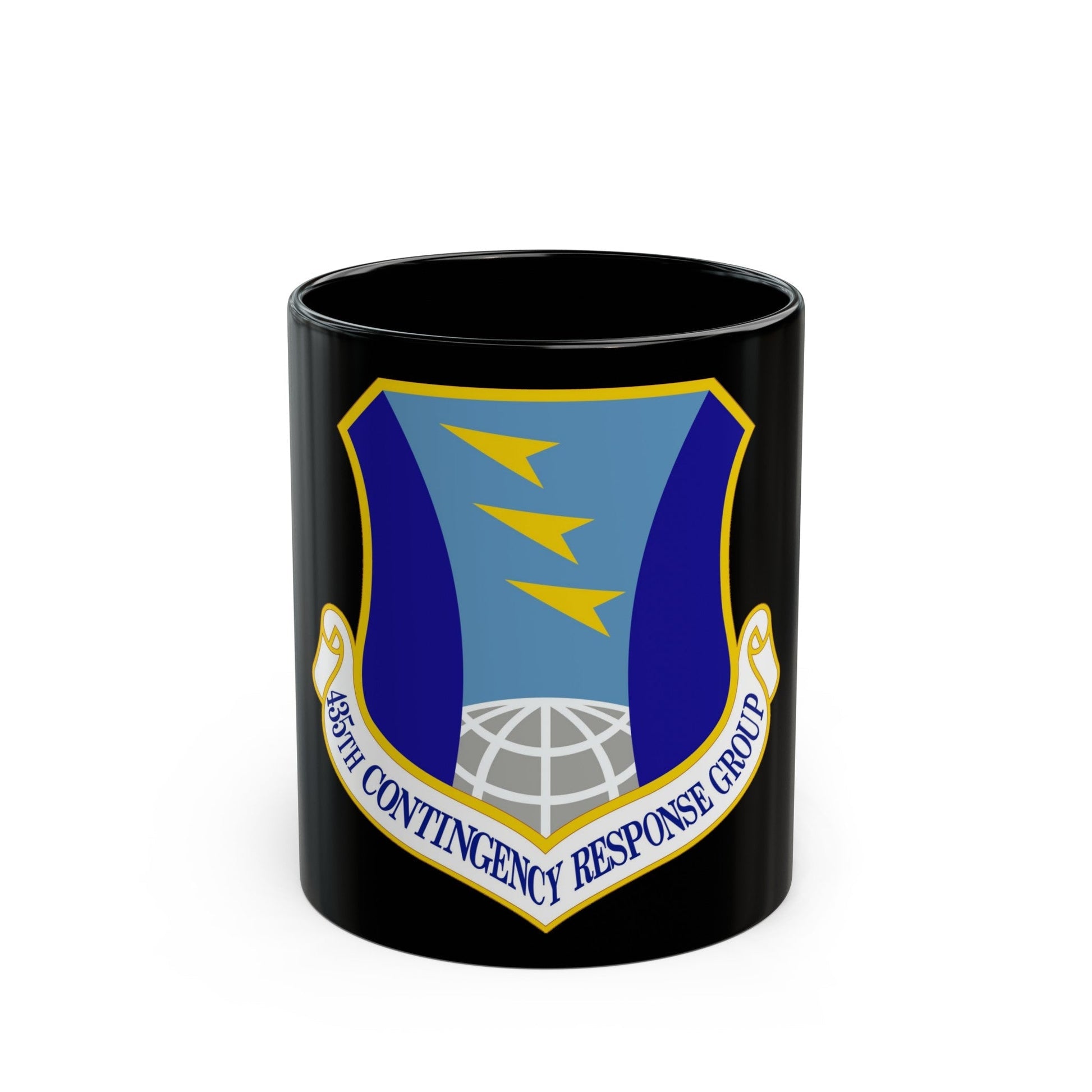 435 Contingency Response Group USAFE (U.S. Air Force) Black Coffee Mug-11oz-The Sticker Space