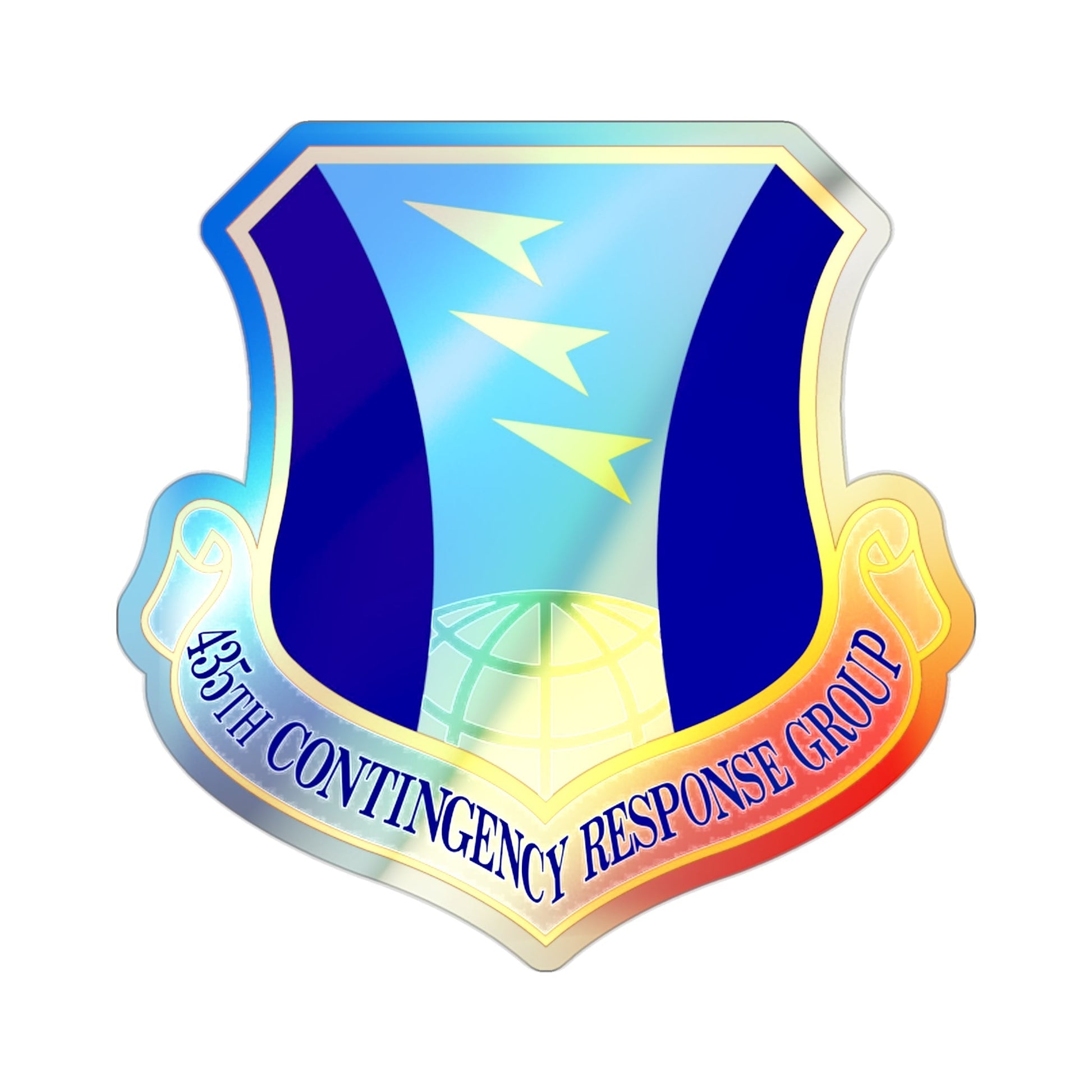 435 Contingency Response Group USAFE (U.S. Air Force) Holographic STICKER Die-Cut Vinyl Decal-2 Inch-The Sticker Space