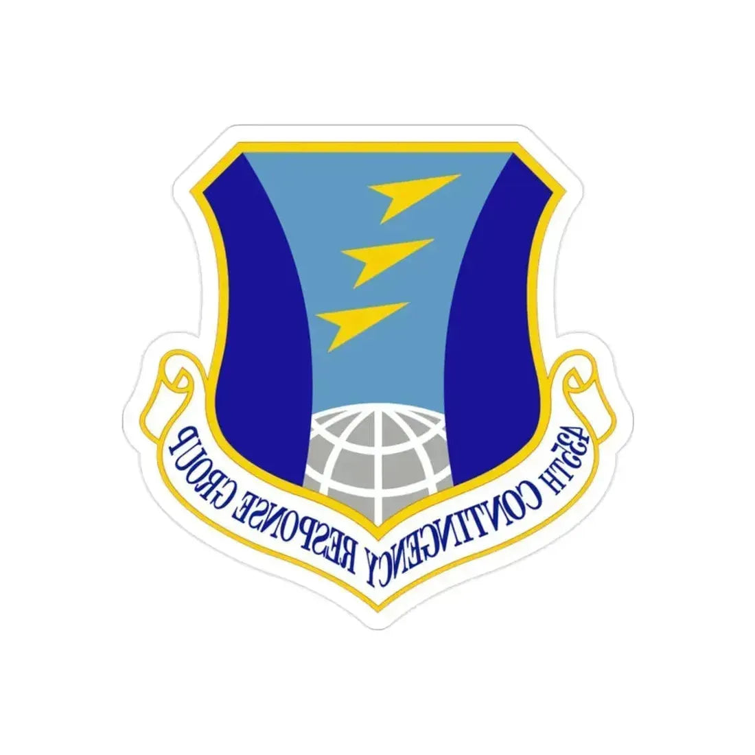 435 Contingency Response Group USAFE (U.S. Air Force) REVERSE PRINT Transparent Die-Cut STICKER 2 Inch Die-Cut Transparent - The Sticker Space