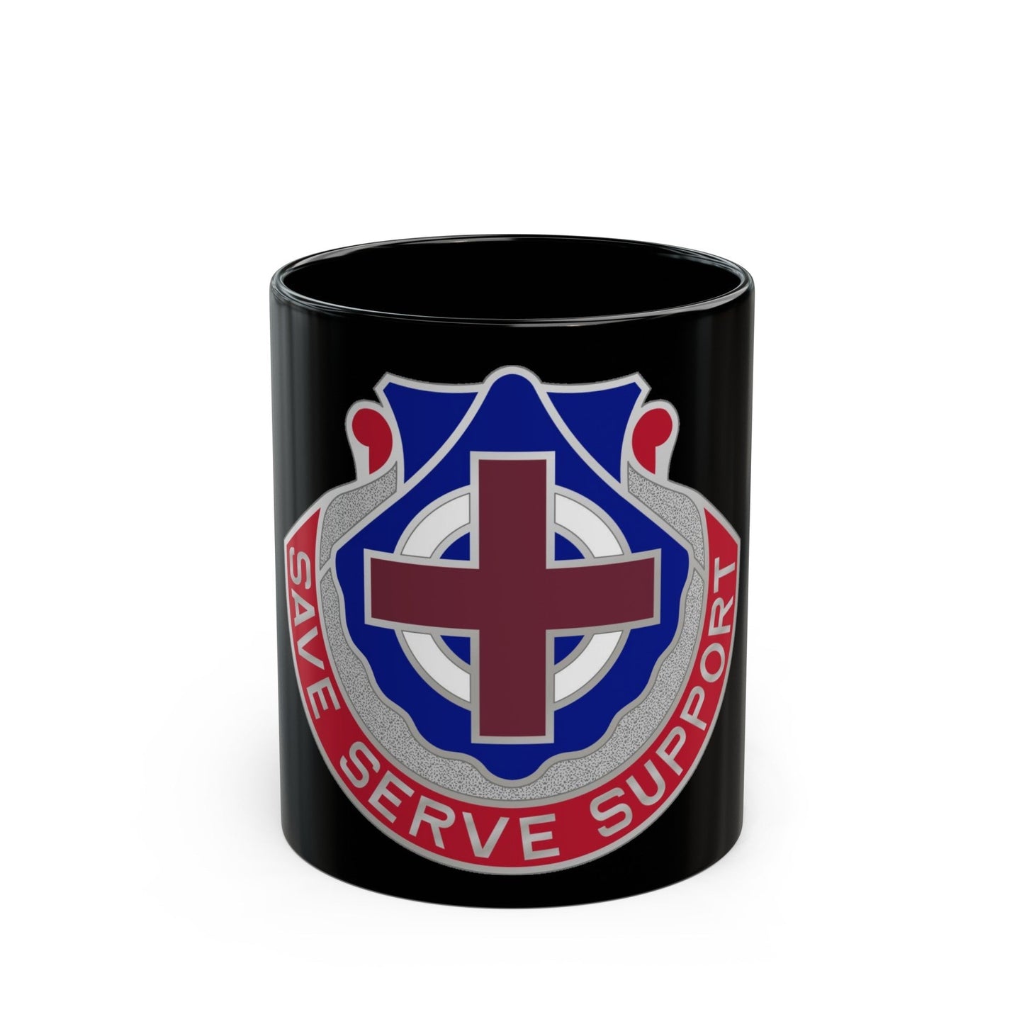 435 Medical Battalion (U.S. Army) Black Coffee Mug-11oz-The Sticker Space