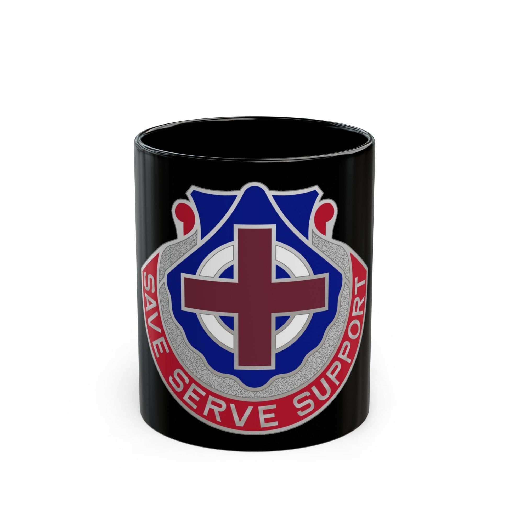 435 Medical Battalion (U.S. Army) Black Coffee Mug-11oz-The Sticker Space