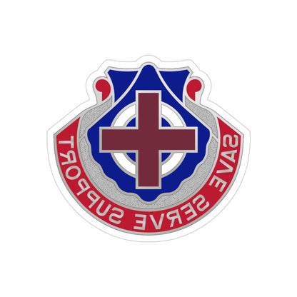 435 Medical Battalion (U.S. Army) REVERSE PRINT Transparent STICKER-4" × 4"-The Sticker Space