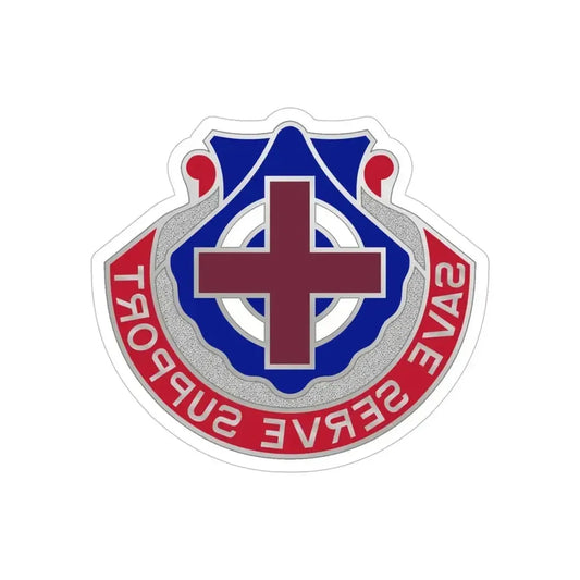 435 Medical Battalion (U.S. Army) REVERSE PRINT Transparent Die-Cut STICKER 6 Inch Die-Cut Transparent - The Sticker Space